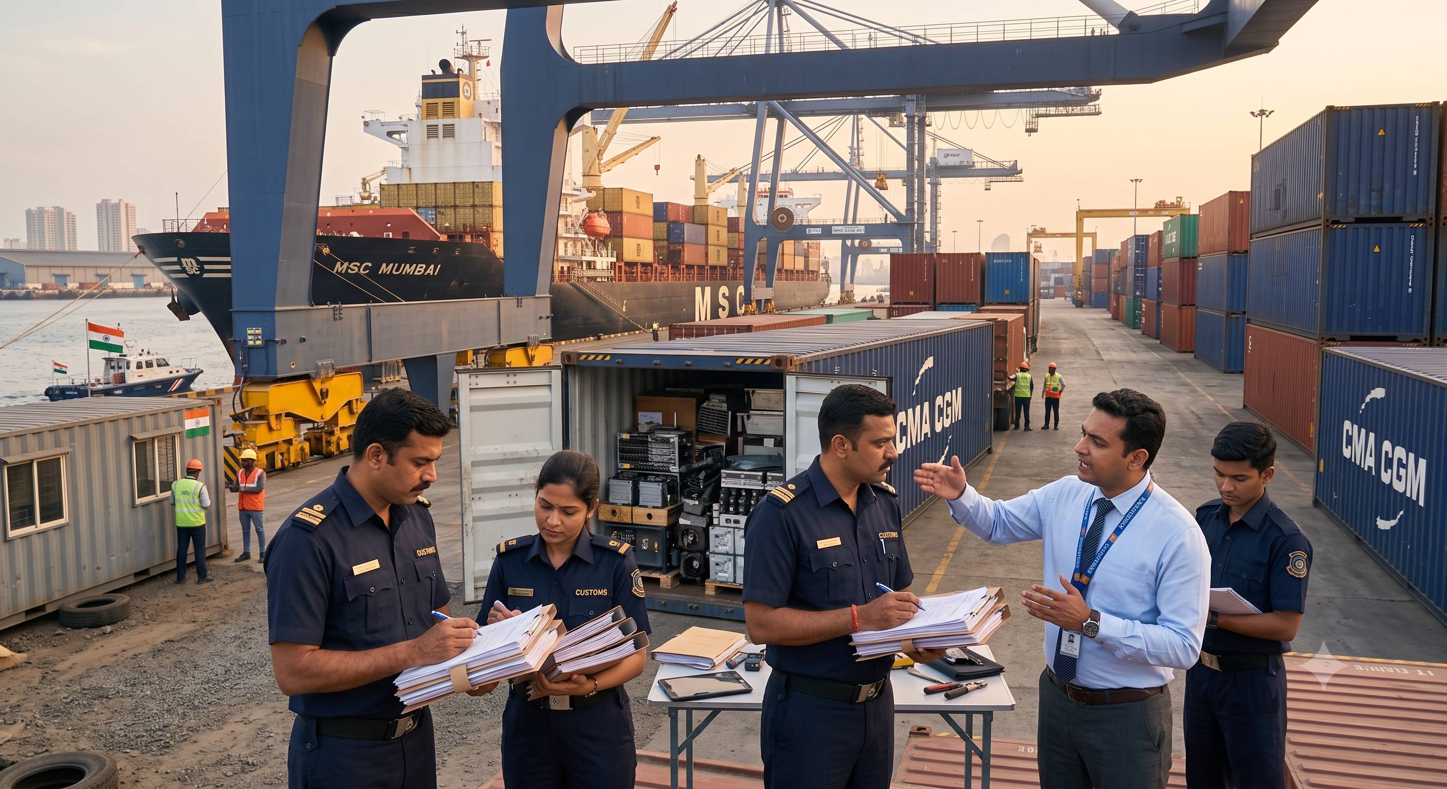 Products from a global supplier being reviewed as part of the sourcing process