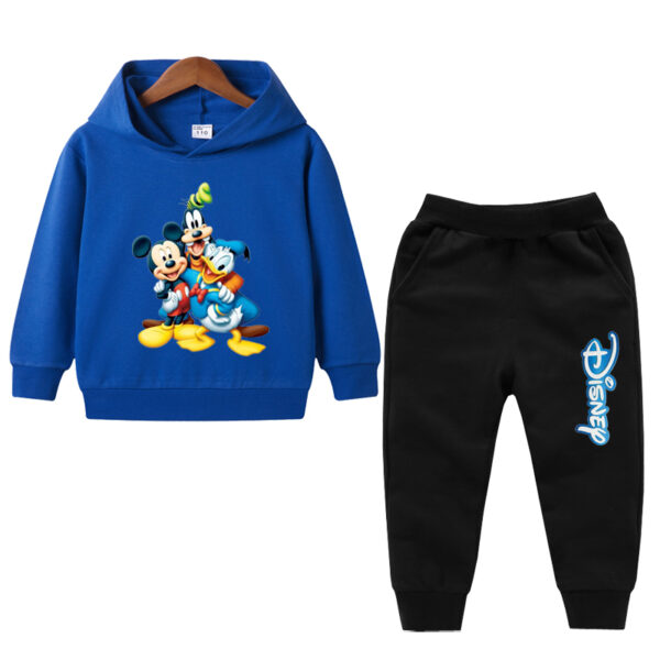 KIDS HOODIE AND LONG PANTS WITH PANEL PRINT