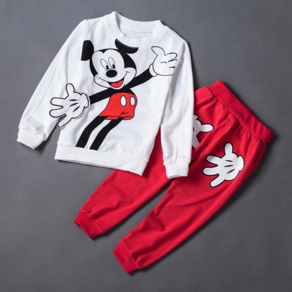 KIDS TRACKSUITS CARTON PRINTED LONG SLEEVE T - SHIRT AND LONG PANTS SET